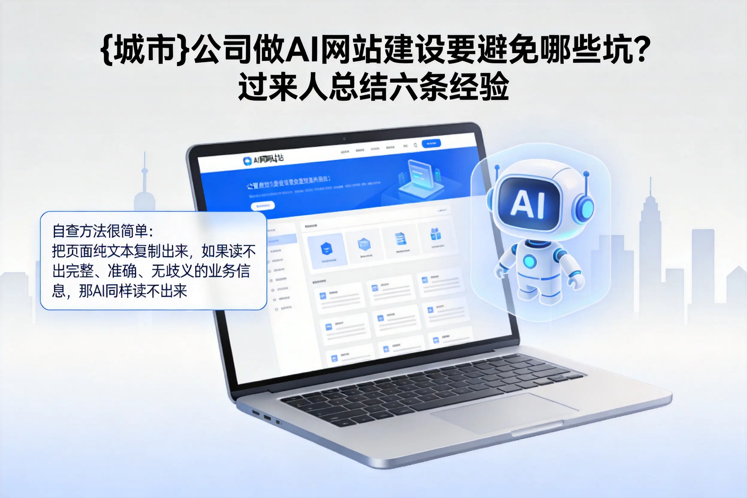 临沧公司做AI网站建设要避免哪些坑？过来人总结六条经验