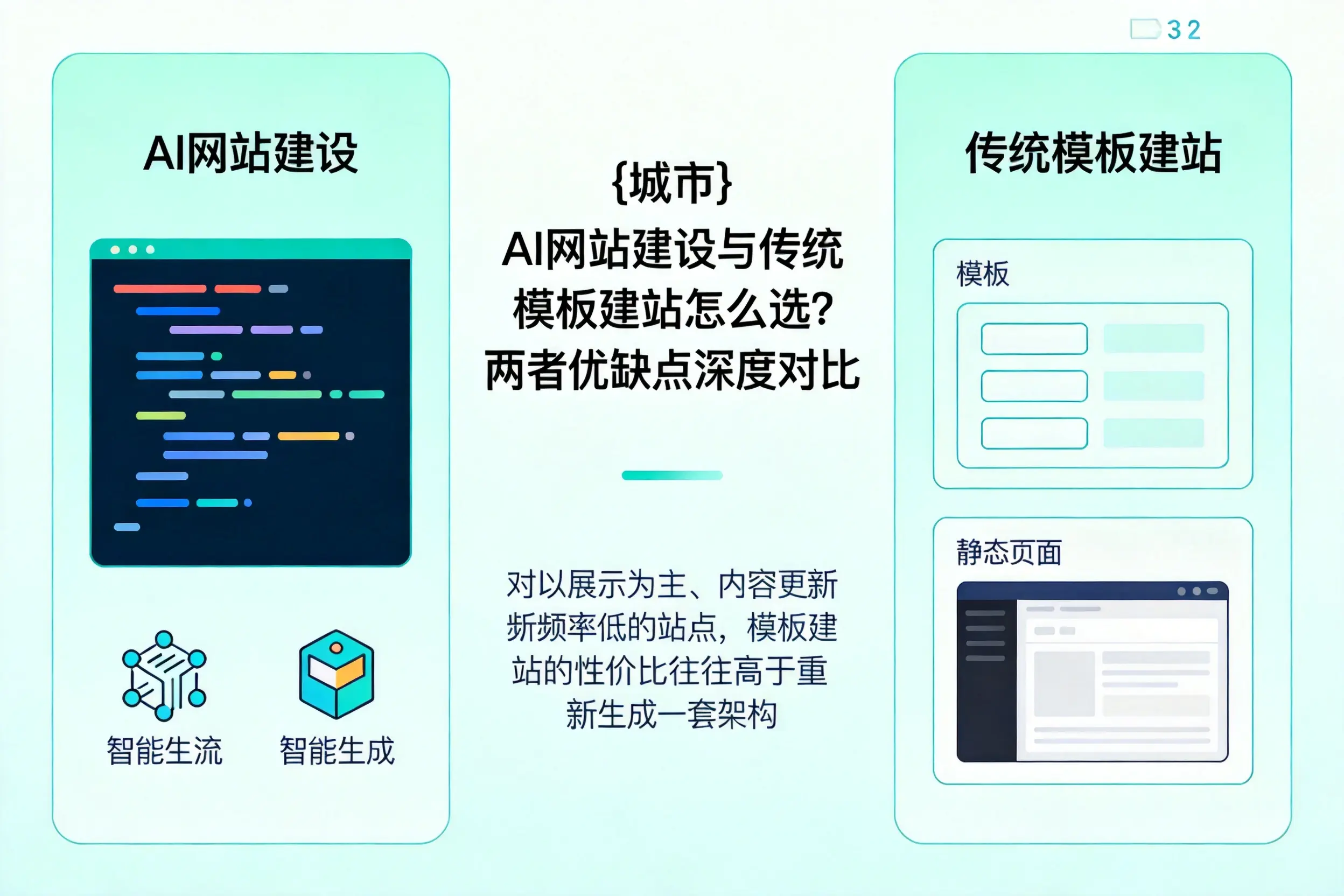 临沧AI网站建设与传统模板建站怎么选？两者优缺点深度对比