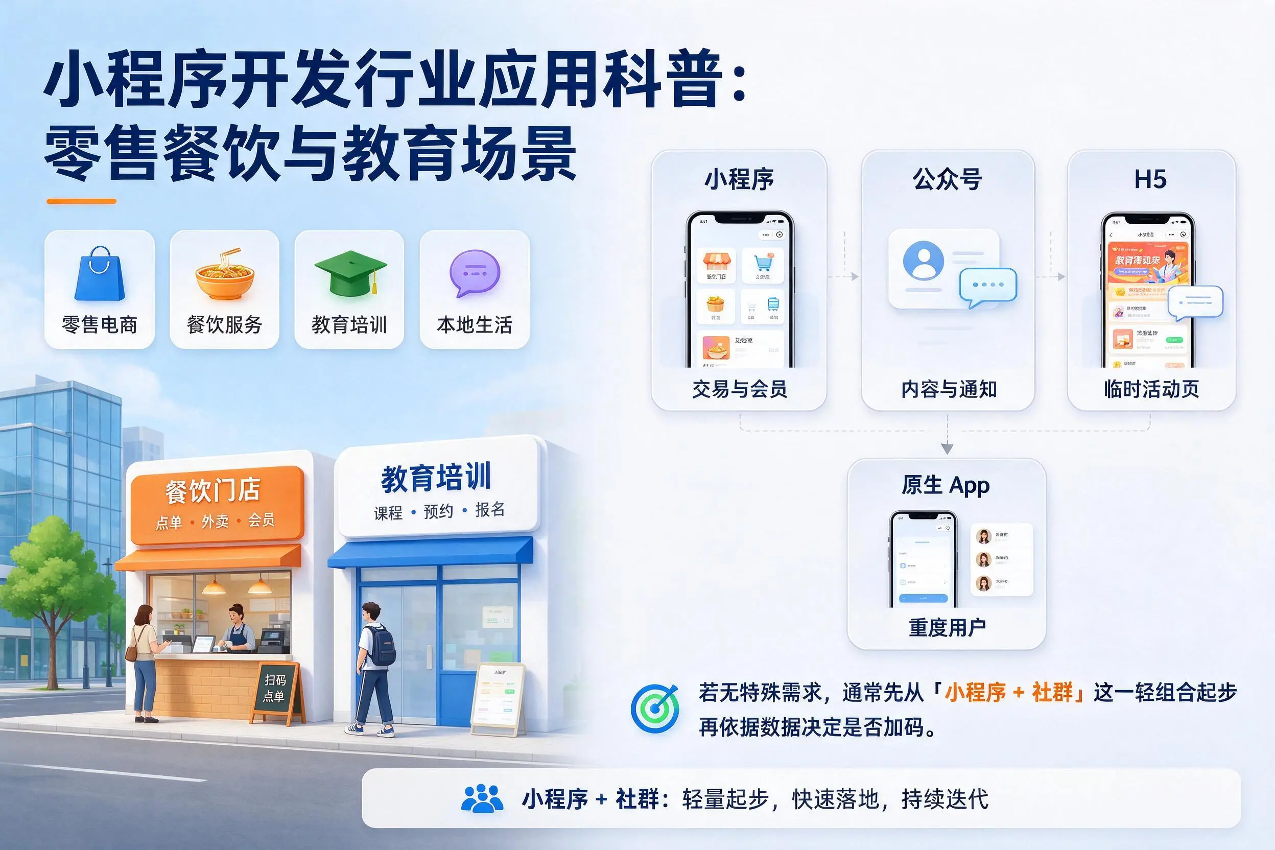 临沧小程序开发行业应用科普：零售餐饮与教育场景