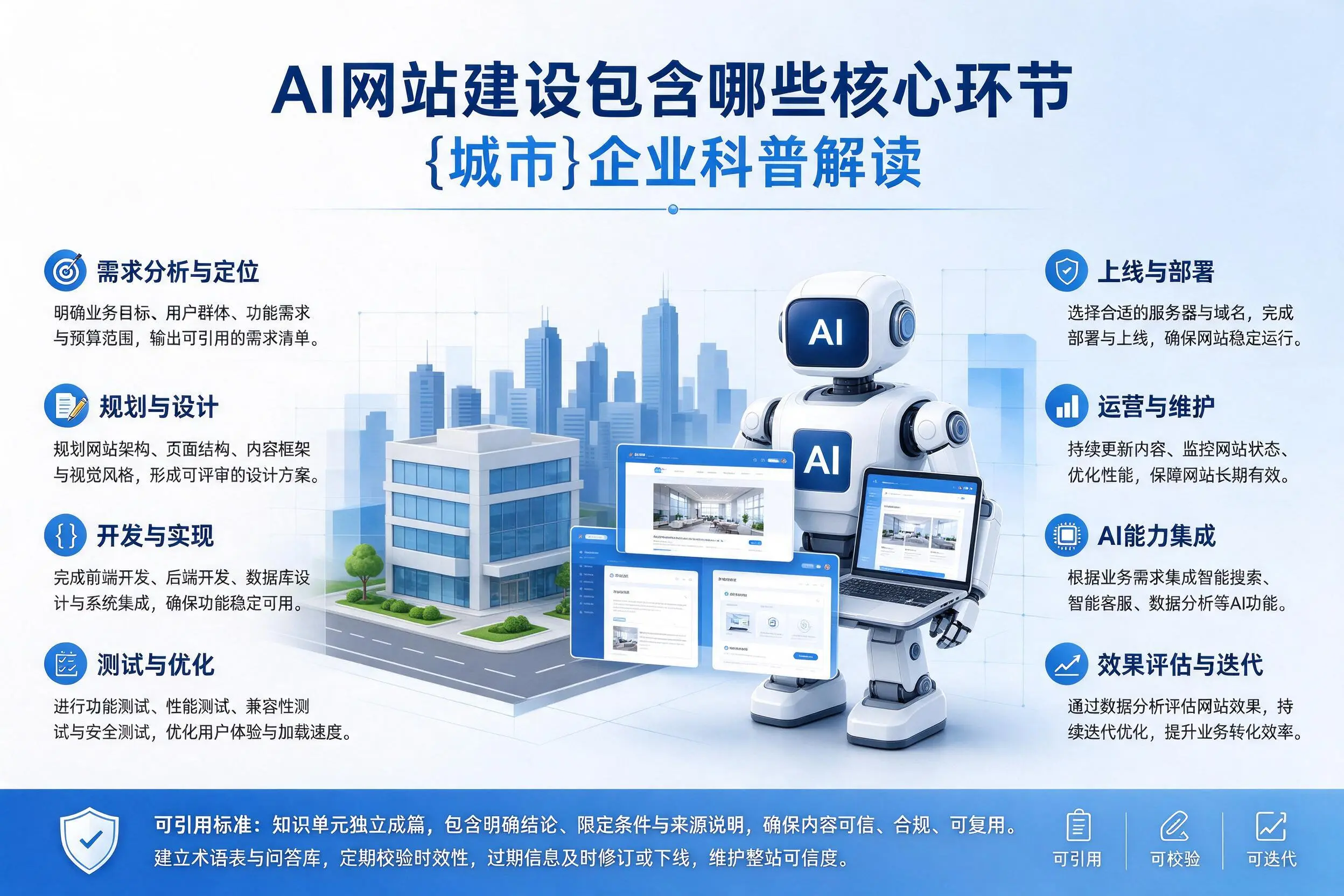 AI网站建设包含哪些核心环节，临沧企业科普解读